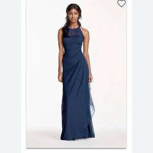 David's Bridal Navy Maxi Dress
